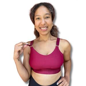 Sarah Wells Journey Hands Free Pumping Bra | Apple Red | XL | EUC
